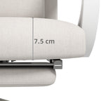 Vinsetto Linen-Look Office Chair, with 160\'c2\'b0 Reclining Back and Footrest - White