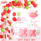 Kriyokiaa Berry First Birthday Decor – Strawberry Theme Party Set for Girls