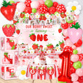 Kriyokiaa Berry First Birthday Decor – Strawberry Theme Party Set for Girls