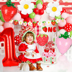 Kriyokiaa Berry First Birthday Decor – Strawberry Theme Party Set for Girls