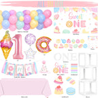 Kriyokiaa Sweet One Birthday Decorations Kit for Girls – 150 Pcs Party Set