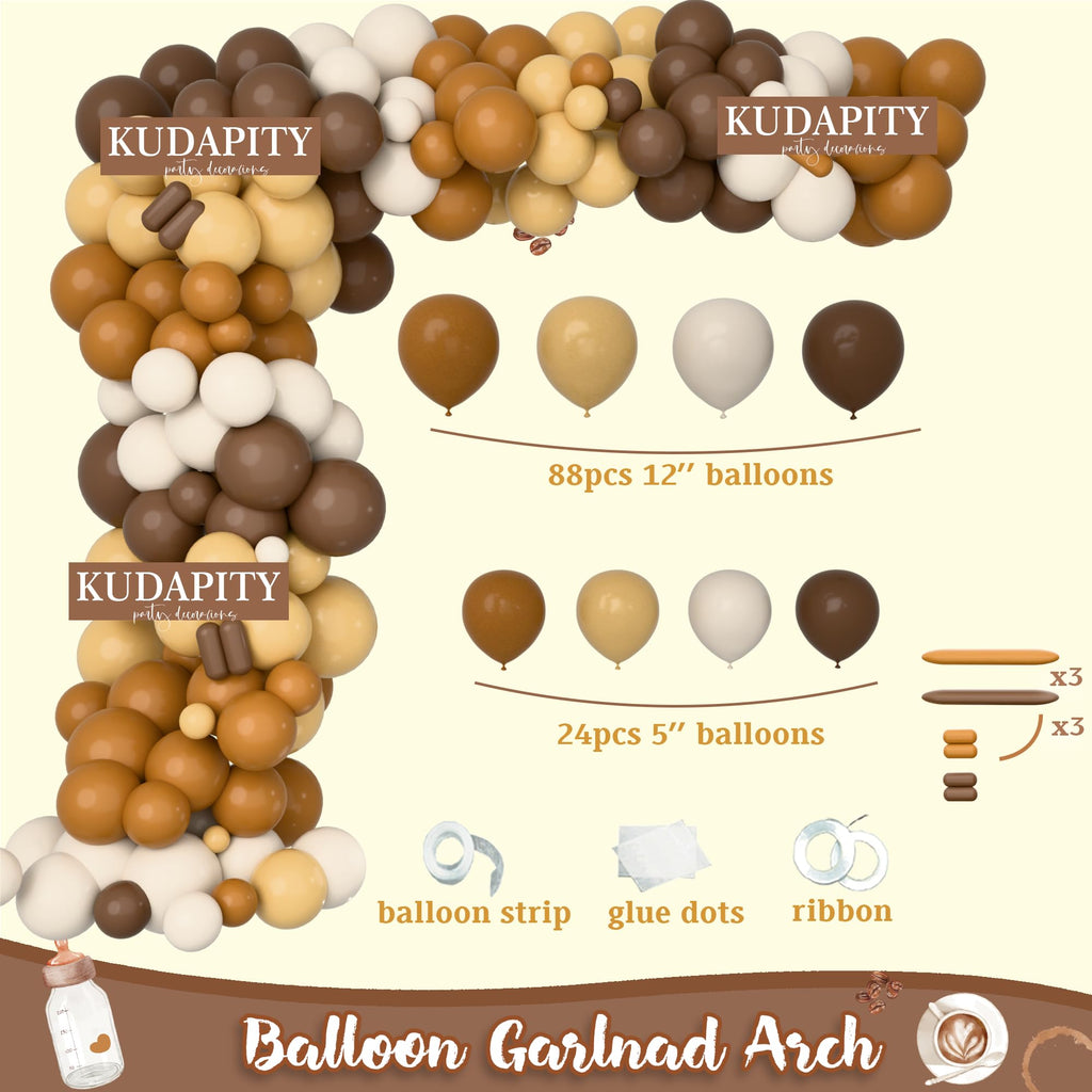 Kudapity Coffee Themed Baby Shower Decorations Kit | A Baby Is Brewing