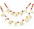KUQJJQU Boho Felt Happy Birthday Banner – Pre-Strung 3D Wool Felt Letters & Balls