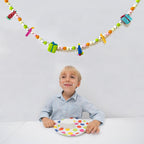 KUQJJQU Pre-Strung Happy Birthday Banner & Colorful Felt Ball Garland