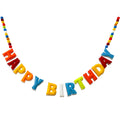 KUQJJQU Pre-Strung Happy Birthday Banner – Rainbow Felt Ball Garland