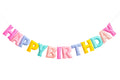 KUQJJQU Pre-Strung Happy Birthday Banner – Felt Ball Garland, Pastel Rainbow Party Decor