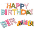KUQJJQU Pre-Strung Wool Felt Birthday Banner – Colorful 3D Dots Garland
