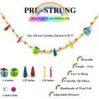 KUQJJQU Pre-Strung Happy Birthday Banner & Colorful Felt Ball Garland