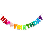 KUQJJQU 3-Pcs Pre-Strung Birthday Banner Set — Handmade Wool Felt Rainbow Garland with Triangle Flags
