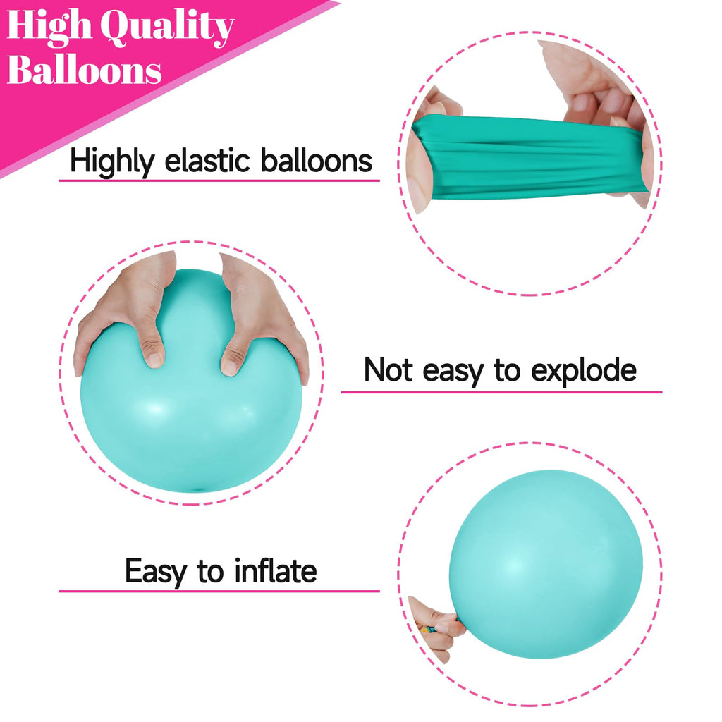 KUULBELA 68Pcs Pink Purple Blue Balloons – 12-Inch Confetti & Solid Color Set for Parties
