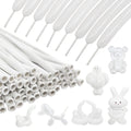 KUULBELA 100Pcs 260 White Long Balloons for DIY Modeling and Balloon Garlands