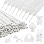 KUULBELA 100Pcs 260 White Long Balloons for DIY Modeling and Balloon Garlands