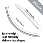 KUULBELA 100Pcs 260 Balloons – Metallic Silver Long Balloons for Creative Balloon Animals & Party Decor