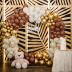 KUULBELA 110pcs Brown 12-Inch Latex Balloons | Birthday Party, Baby Shower, Wedding Decor