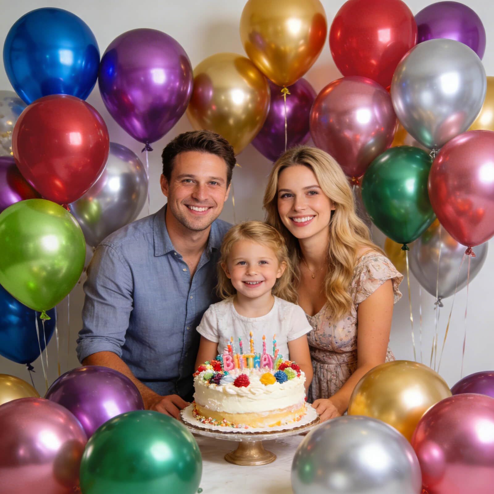 KUULBELA 110pcs Metallic Multi Balloons – 12 Inch Latex with 2 Ribbons