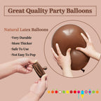 KUULBELA 110pcs Brown 12-Inch Latex Balloons | Birthday Party, Baby Shower, Wedding Decor