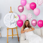 KUULBELA 68Pcs Pink Balloons Kit – 12in Pink, Metallic & Confetti Balloons for Birthday, Wedding & Baby Shower
