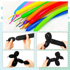 KUULBELA Thickening Latex 260q Black Balloons — 100pcs for Balloon Animals & Party Decor