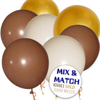 KUULBELA 110pcs Brown 12-Inch Latex Balloons | Birthday Party, Baby Shower, Wedding Decor
