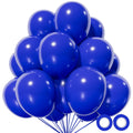 KUULBELA 110pcs Blue 12-inch Latex Balloons – Party Set with 2 Ribbons