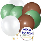 KUULBELA 110Pcs Dark Sage Green Balloons – 12 inch Latex Party Balloons with Ribbons