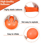 KUULBELA 68-Piece Black & Orange Balloons Set | Reusable 12-Inch Party Decor for Halloween & Graduation