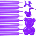 KUULBELA Dark Purple Long Balloons 260Q – 100 Pack for Balloon Garlands