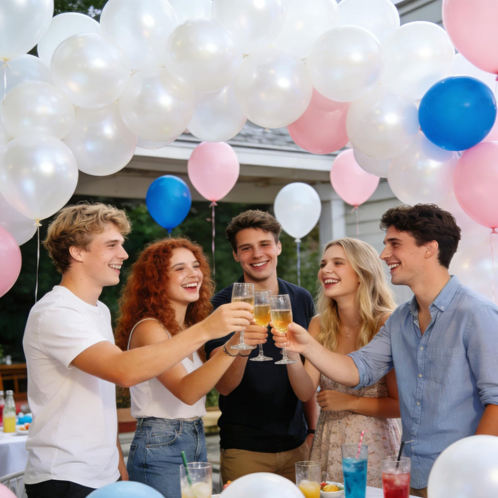KUULBELA 110pcs Pearl White Balloons 12in with 2 Ribbons – Thickened Latex Party Decor