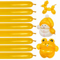 KUULBELA Gold 260Q Thickened Shine Latex Balloons – Long Skinny Balloons for Balloon Animals, Garlands, Weddings & Kids’ Parties