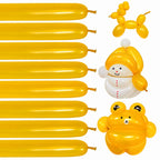 KUULBELA Gold 260Q Thickened Shine Latex Balloons – Long Skinny Balloons for Balloon Animals, Garlands, Weddings & Kids’ Parties
