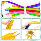 KUULBELA Gold 260Q Thickened Shine Latex Balloons – Long Skinny Balloons for Balloon Animals, Garlands, Weddings & Kids’ Parties