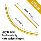 KUULBELA 100Pcs 260mm Metallic Gold Balloons for Balloon Animals | Twist & Create