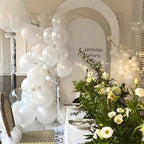 KUULBELA 110pcs Pearl White Balloons 12in with 2 Ribbons – Thickened Latex Party Decor