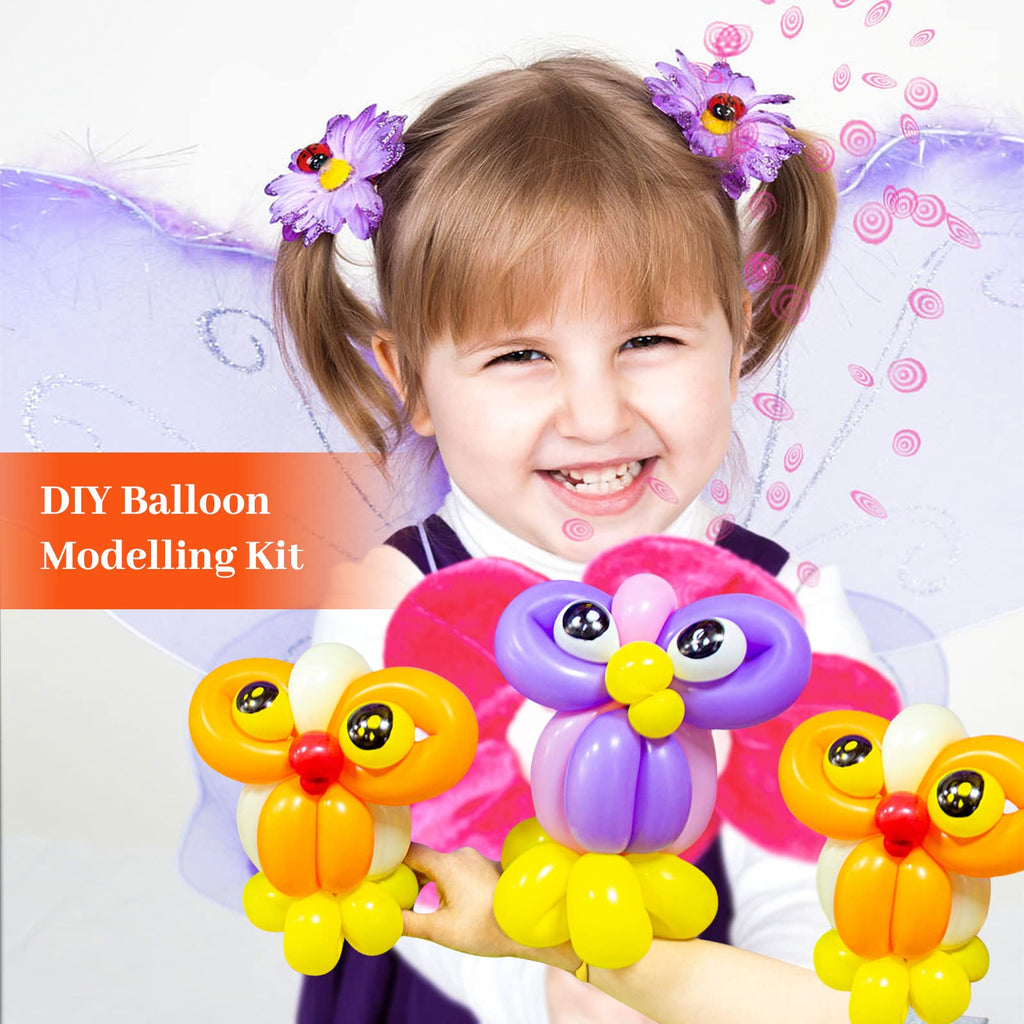 KUULBELA Long Orange Balloons Kit – 260 Thick Latex Balloons & Twisting Animals for Halloween Party Decor