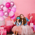 KUULBELA 68Pcs Pink Balloons Kit – 12in Pink, Metallic & Confetti Balloons for Birthday, Wedding & Baby Shower
