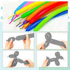 KUULBELA Long Grey 260 Balloons – Thickened Latex for Balloon Animals & Garland Kit (100 Pcs)