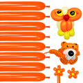 KUULBELA Long Orange Balloons Kit – 260 Thick Latex Balloons & Twisting Animals for Halloween Party Decor