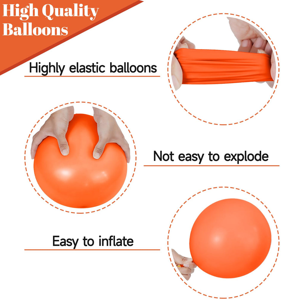 KUULBELA 68Pcs Blue & Orange Balloons Set - 12 Inch Birthday Party Decor