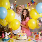 KUULBELA 110pcs Yellow Balloons 12 Inch – Latex Party Decorations with Ribbons