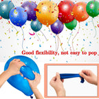 KUULBELA 68Pcs Blue and White Balloons Kit – 12 Inch Confetti & Pearl Balloons for Parties