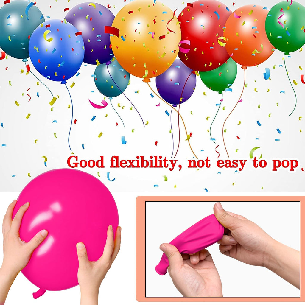 KUULBELA 68Pcs Pink Balloons Kit – 12in Pink, Metallic & Confetti Balloons for Birthday, Wedding & Baby Shower