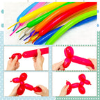 KUULBELA 100pcs Red 260 Balloons – Thick Latex, Long Twisting for Animal Shapes & Parties