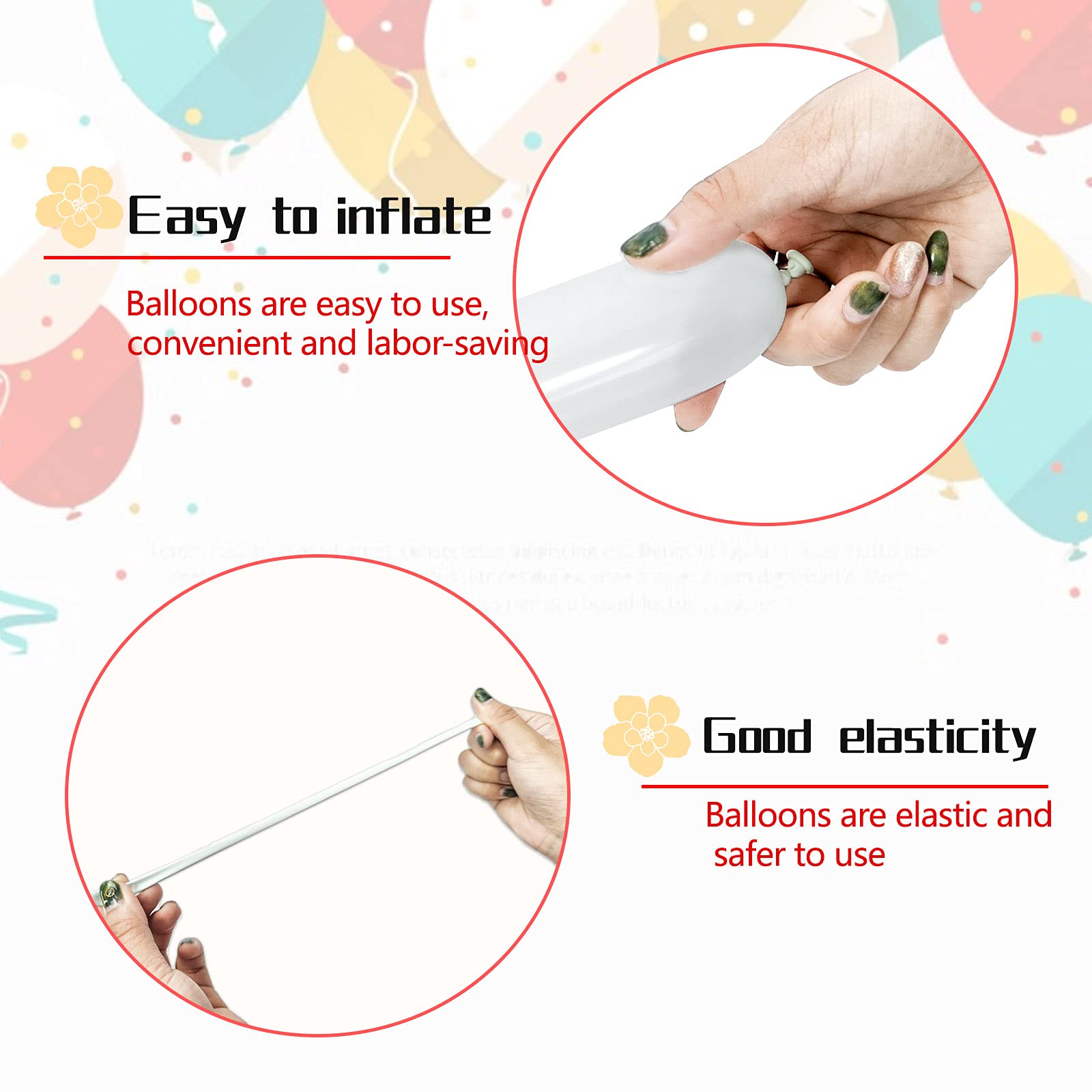 KUULBELA 100Pcs 260 White Long Balloons for DIY Modeling and Balloon Garlands
