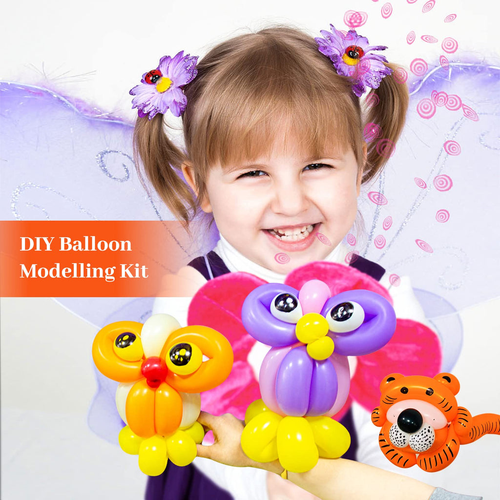 KUULBELA Long Grey 260 Balloons – Thickened Latex for Balloon Animals & Garland Kit (100 Pcs)