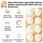 KUULBELA 110pcs Pearl White Balloons 12in with 2 Ribbons – Thickened Latex Party Decor