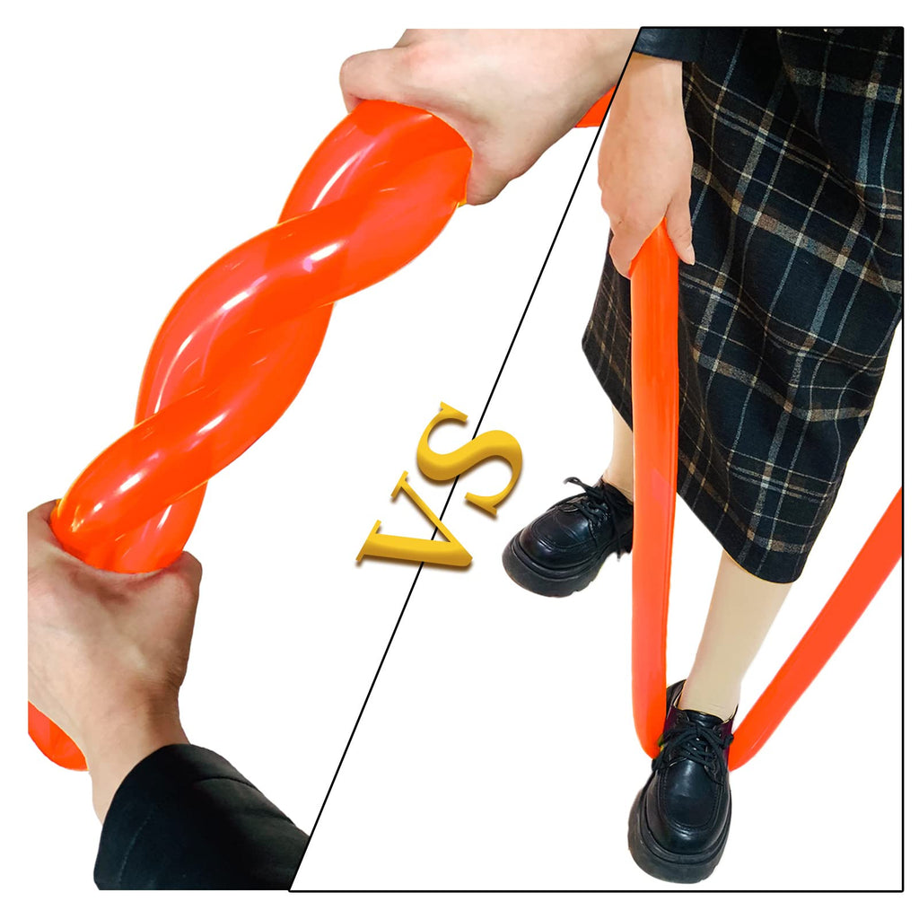 KUULBELA Long Orange Balloons Kit – 260 Thick Latex Balloons & Twisting Animals for Halloween Party Decor