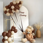 KUULBELA 110pcs Brown 12-Inch Latex Balloons | Birthday Party, Baby Shower, Wedding Decor