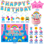 KZXAXHIU Rachel Girls Birthday Party Decoration Set | Cartoon Teachers Theme for Kids