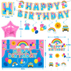 KZXAXHIU Rachel Girls Birthday Party Decoration Set | Cartoon Teachers Theme for Kids