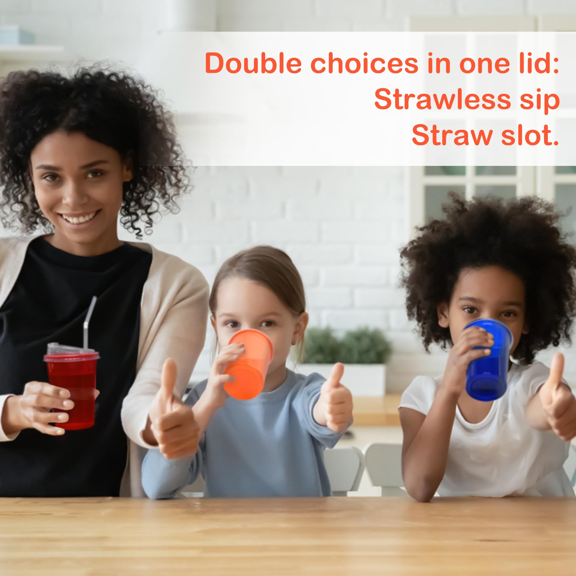 L LIKED 12oz Kids Sippy Cups – 20 Count, 4 Colors, Spill-Proof, BPA-Free, Reusable